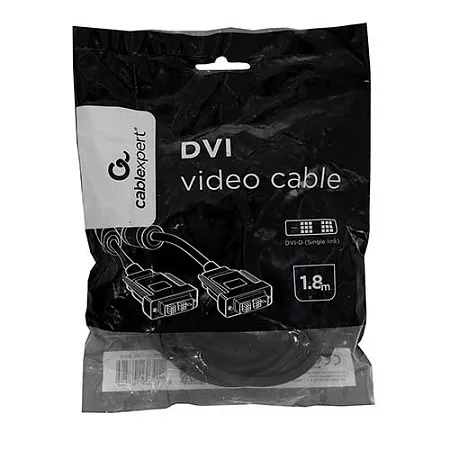 Кабель SVGA, DVI-D to DVI-D, m/m, Cablexpert, CC-DVIL-BK-6, 1.8м (CC-DVIL-BK-6) фото