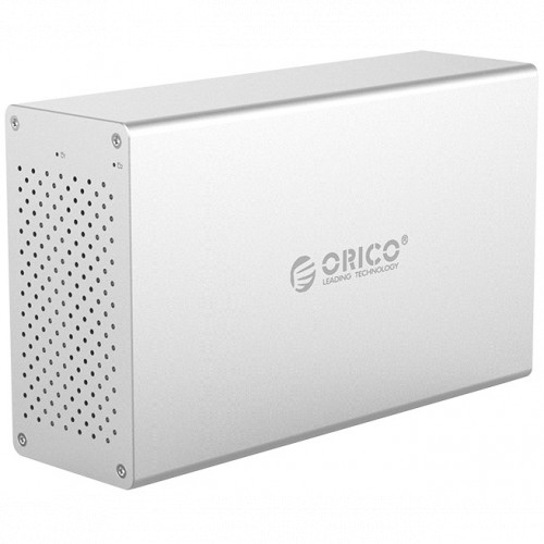 картинка Система хранения данных HDD 3.5" ORICO WS200U3-EU-SV <USB3.0, 5Gbps, HDDx2, до 20TB, 223*133*69mm> от магазина itmag.kz