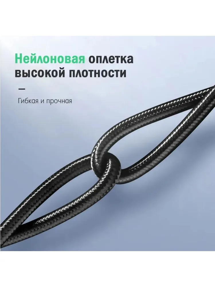 Кабель Ugreen US316, USB-C 100W, 1.5m - Space Gray (70428) фото