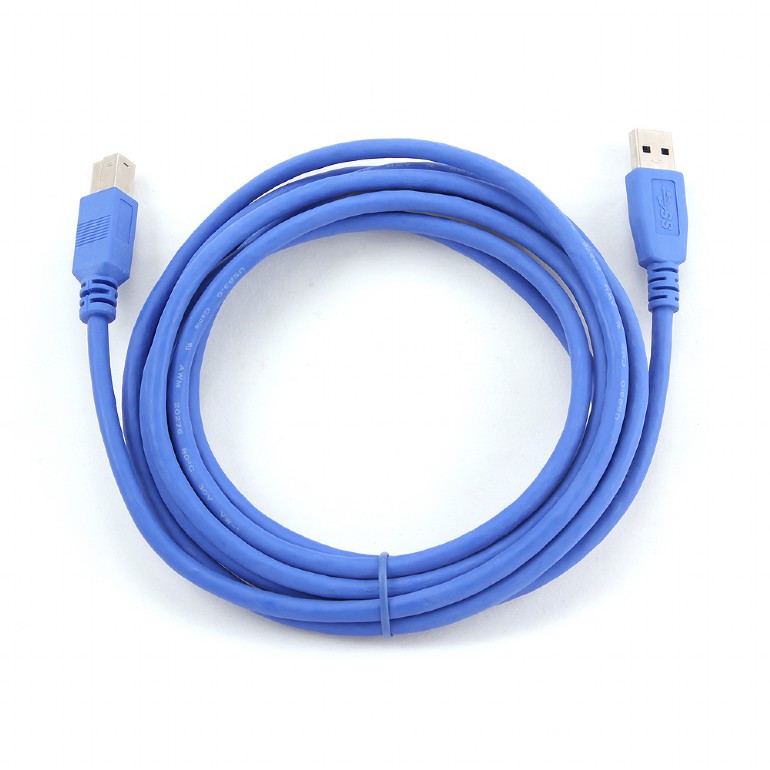 картинка Кабель USB 3.0 Pro Gembird CCP-USB3-AMBM-6, AM/BM, 1.8м, экран, синий, пакет от магазина itmag.kz