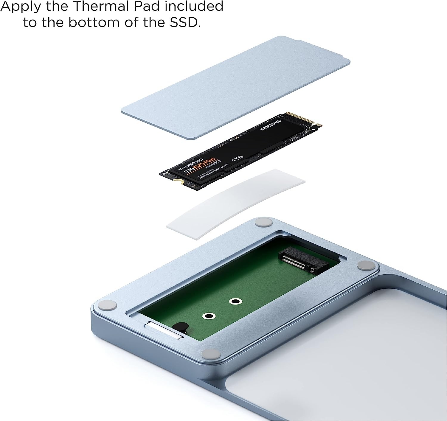Картридер / USB-хаб Satechi Slim Dock for iMac - Blue (ST-UCISDB) фото
