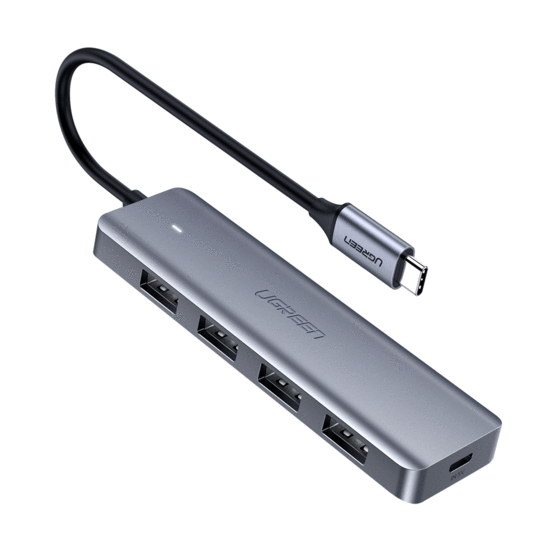 картинка Разветвитель портов UGREEN CM219 4-Port USB3.0 Hub with Micro USB Power Supply от магазина itmag.kz