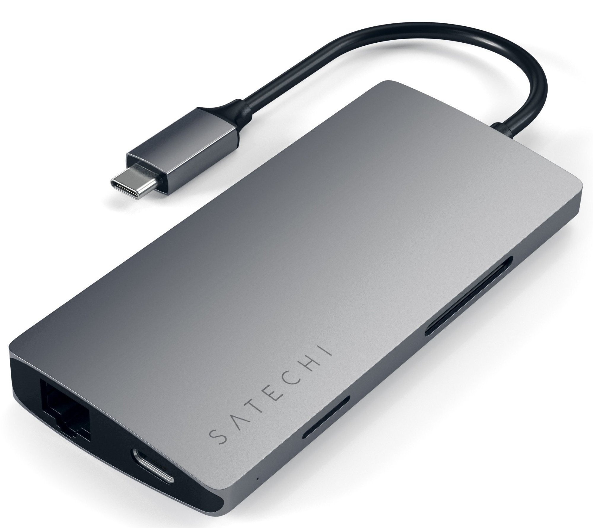 Картридер / USB-хаб Satechi Type-C Multi-Port Adapter 4K with Ethernet V2 - Space Gray (ST-TCMA2M) фото
