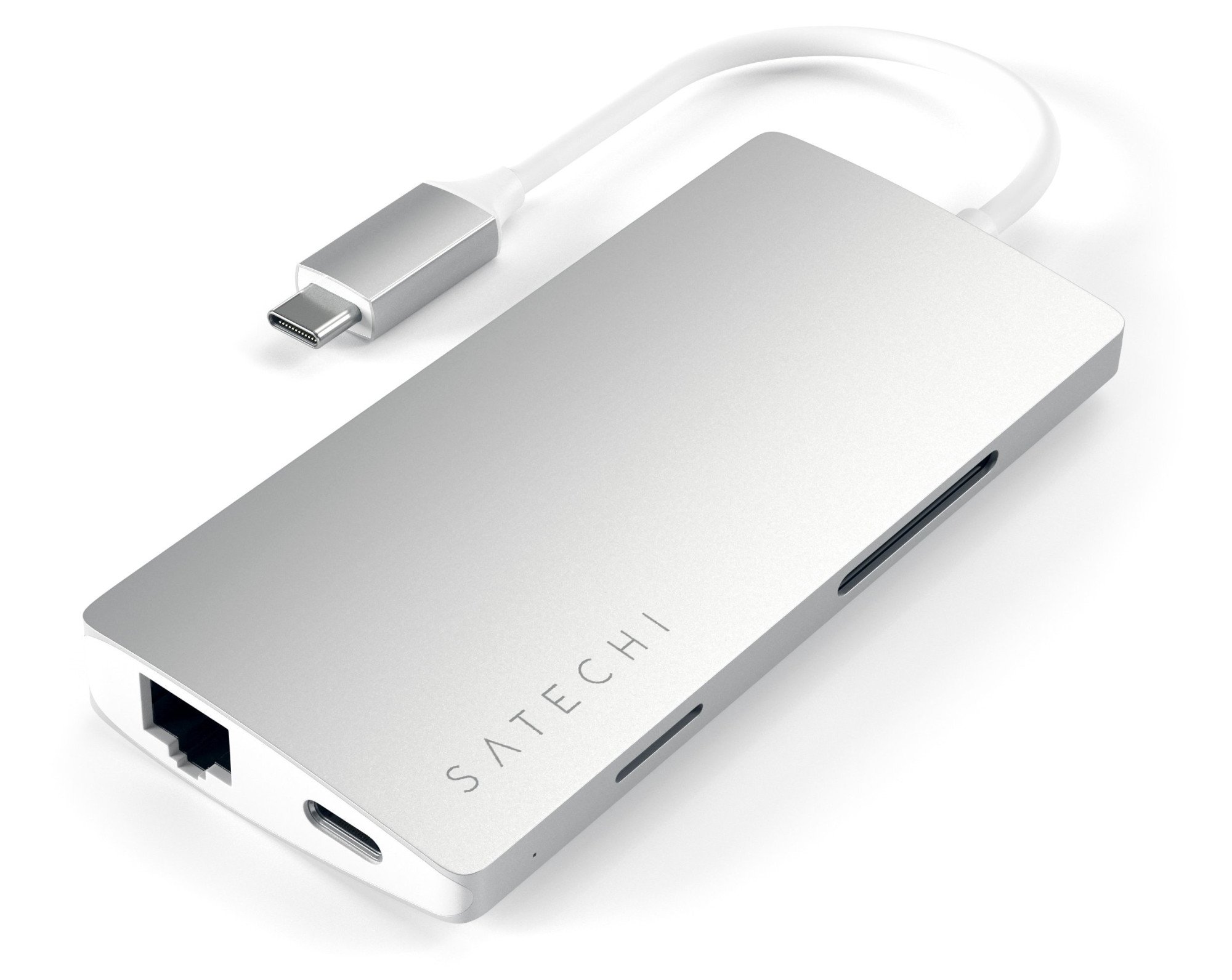 Картридер / USB-хаб Satechi Type-C Multi-Port Adapter 4K with Ethernet V2 - Silver (ST-TCMA2S) фото