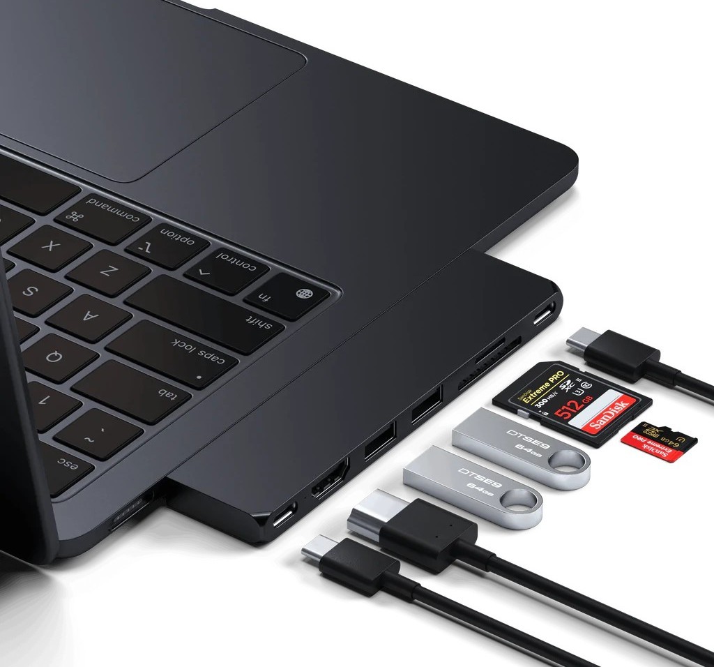 Картридер / USB-хаб Satechi USB-C Pro Hub Slim - Midnight (ST-HUCPHSD) фото