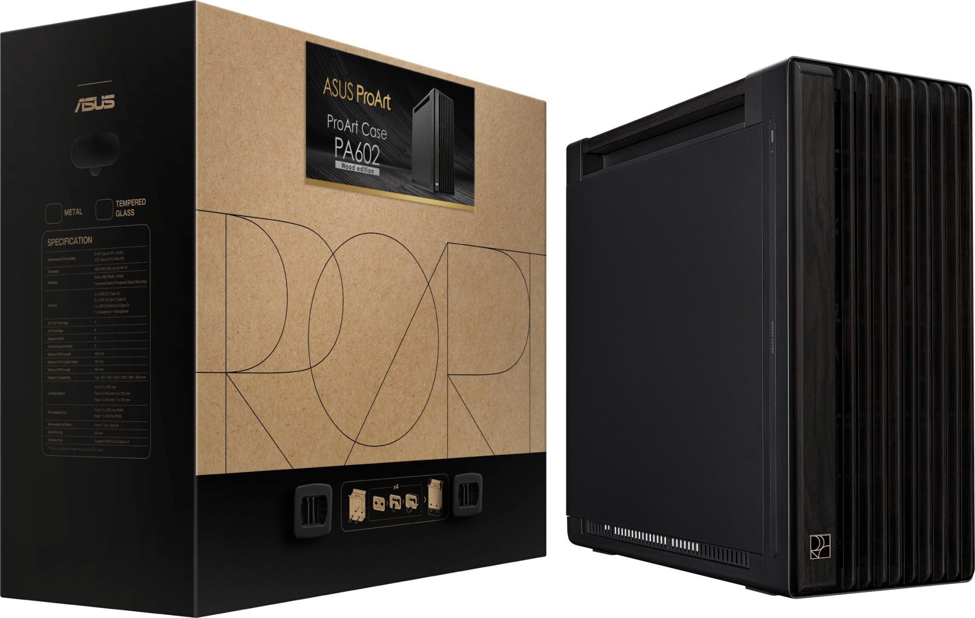 Корпус ASUS PROART PA602 WOOD METAL BLACK (90DC00J0-B09020) фото
