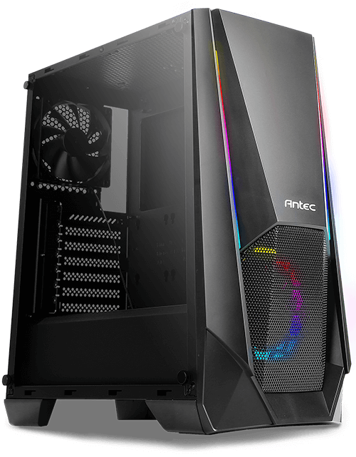 картинка Компьютерный корпус  NX310, tempered glass, black, 1 RGB FAN, ATX midi tower (w/o PSU) от магазина itmag.kz