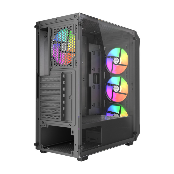 Корпус Wintek Tornado Pro PS195-B-M TG, чёрный (PS195-B-M TG) фото
