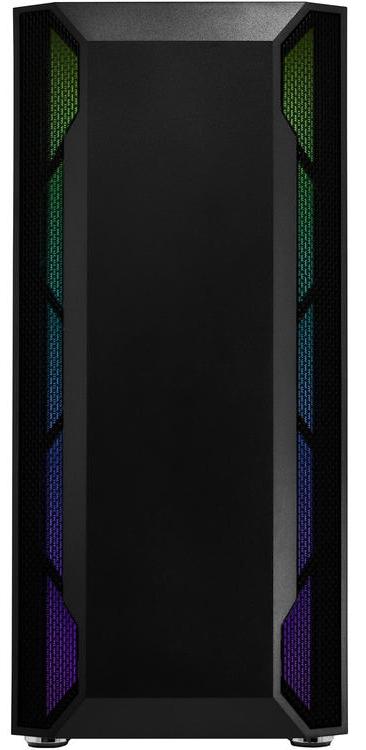 картинка Компьютерный корпус APEX 3701  ARGB, tempered glass, black, 3 case FANs, MATX midi tower (w/o PSU) от магазина itmag.kz