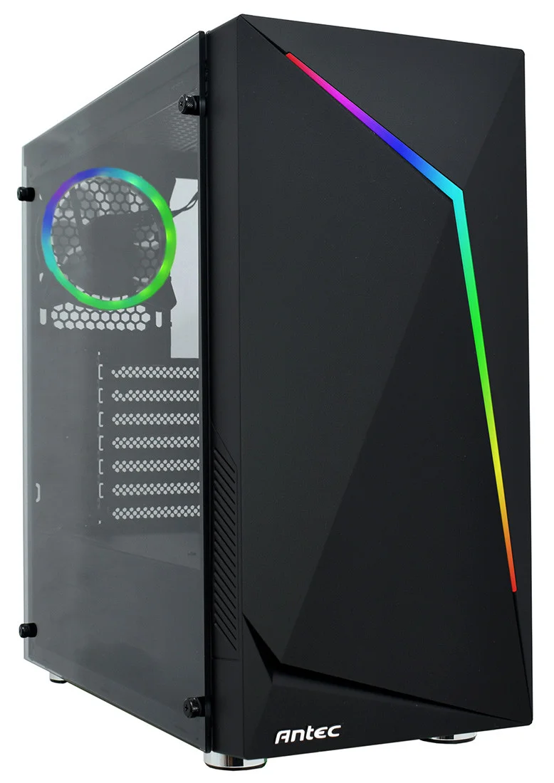 картинка Компьютерный корпус  NX300, tempered glass, black, 1 RGB FAN , ATX midi tower (w/o PSU) от магазина itmag.kz