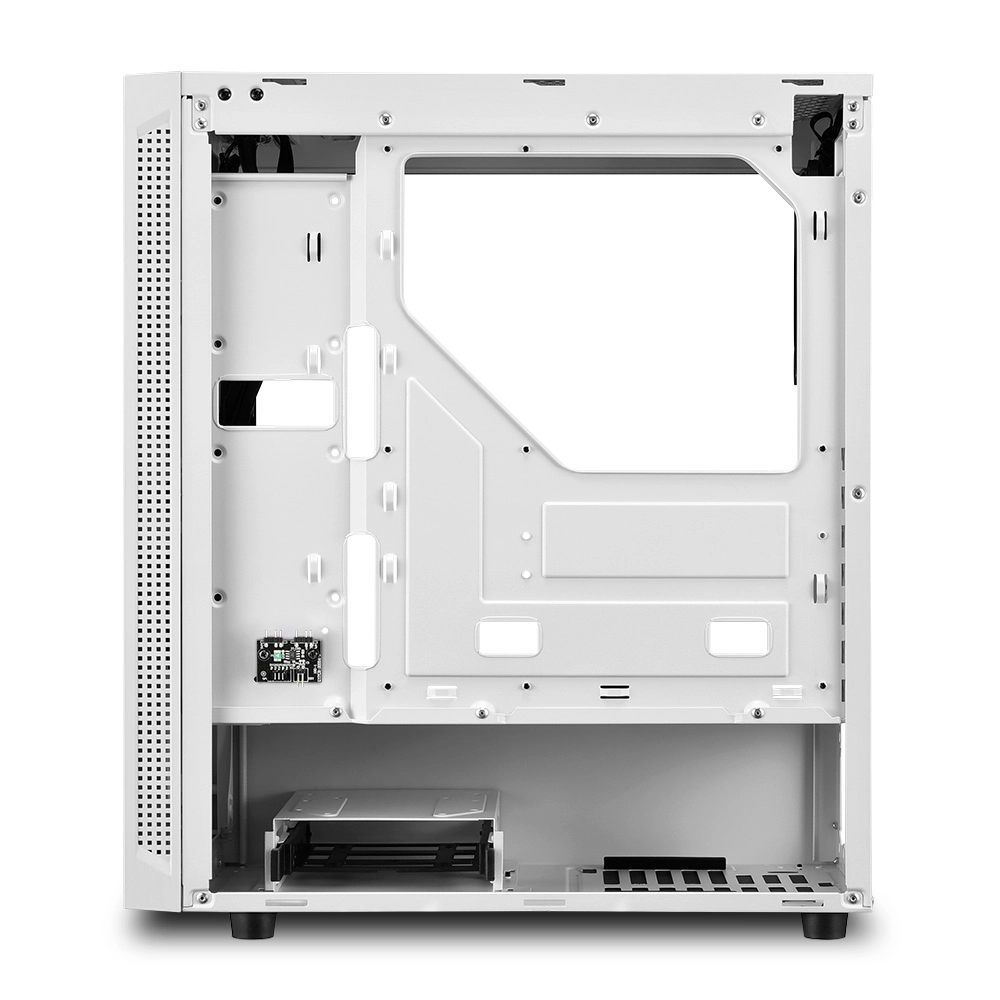 картинка Корпус ПК без БП Sharkoon RGB SLIDER White <ATX, 2x3.5, 5x2.5, 2xUSB 3.0, 1xUSB 2.0, Audio, 400*190*456mm> от магазина itmag.kz