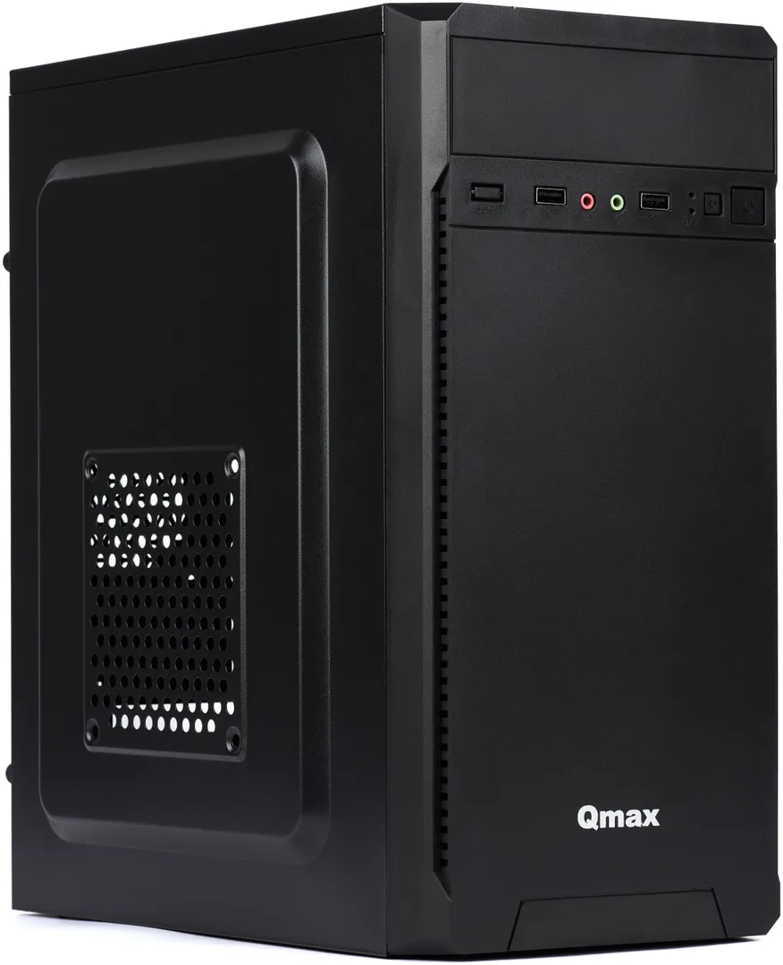 картинка Корпус Midi Tower Qmax H1710B Black (400W) от магазина itmag.kz