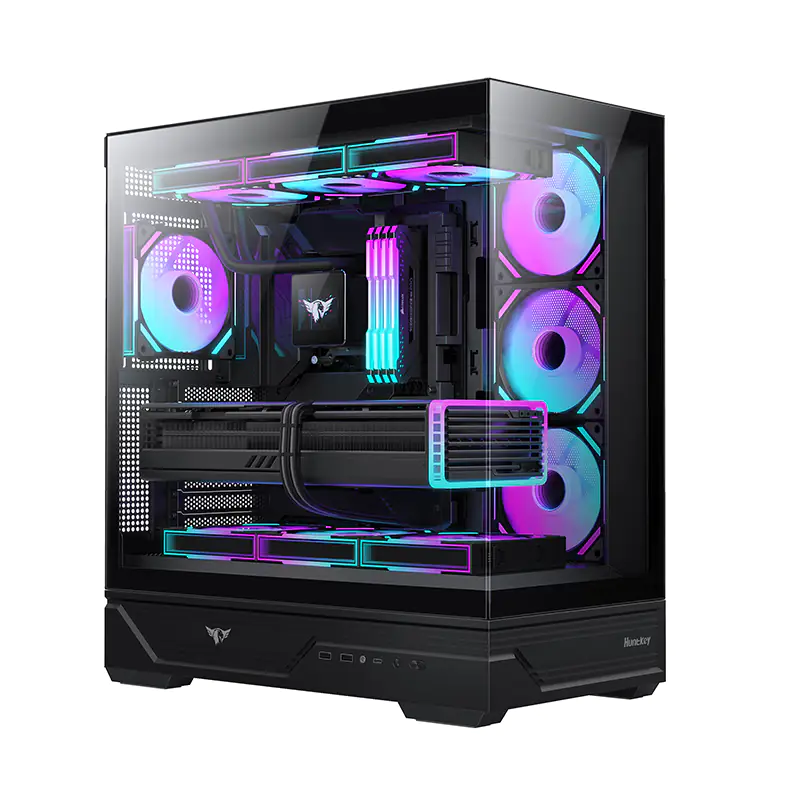Корпус Huntkey MVP Destiny B, Black (MVP Destiny B + 4fan ARGB) фото
