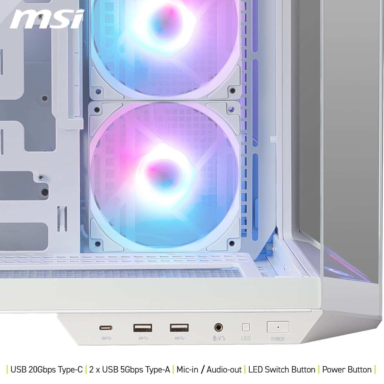 Компьютерный корпус MSI MAG PANO 100R PZ WHITE White (MAG PANO 100R PZ WHITE) фото