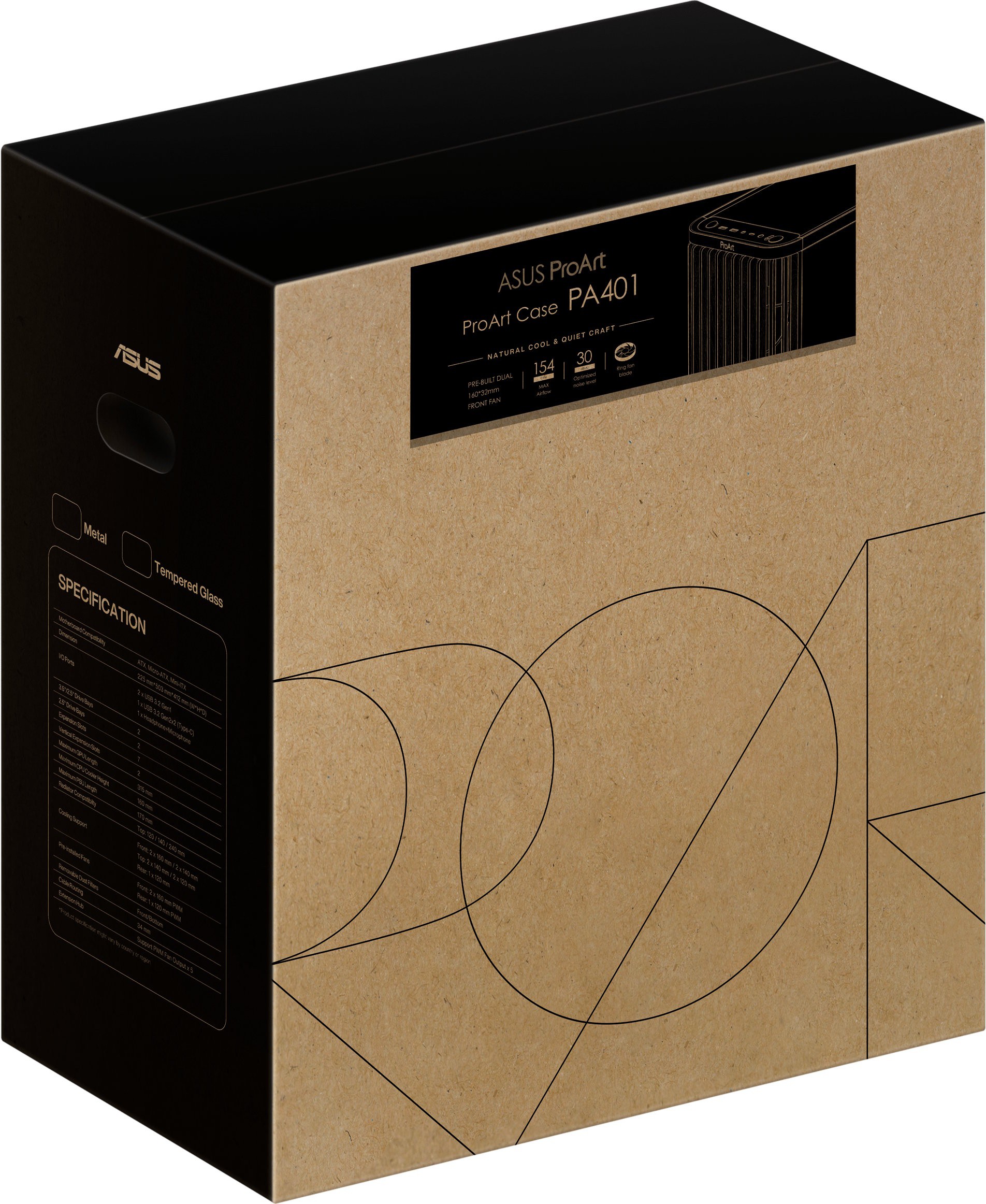 Корпус ASUS PROART PA401 WOOD METAL BLACK  (90DC00M0-B39010) фото