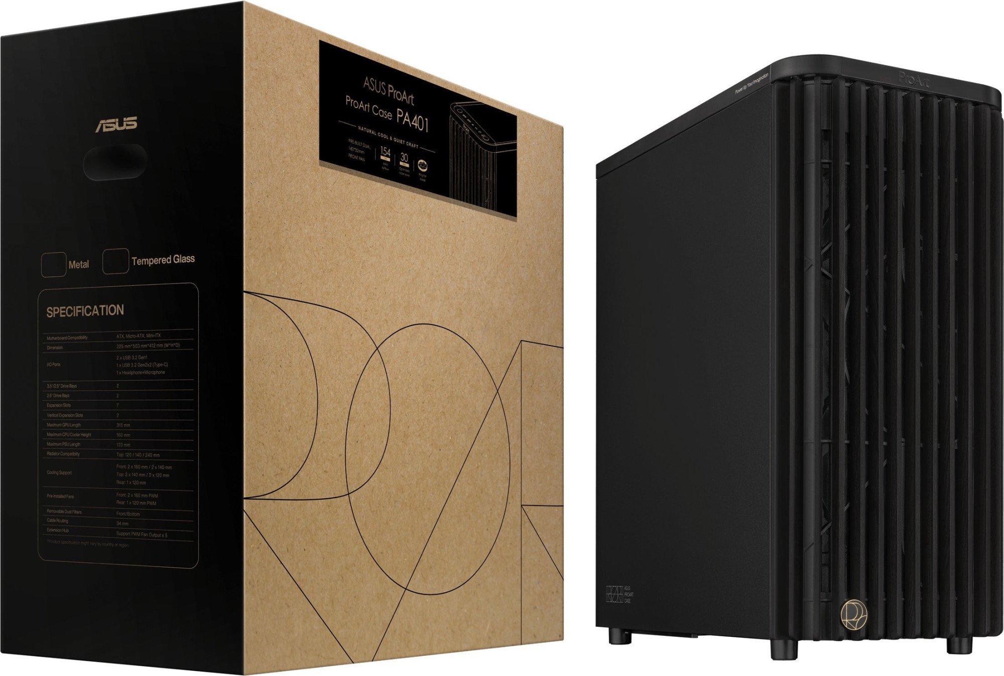 Корпус ASUS PROART PA401 WOOD METAL BLACK  (90DC00M0-B39010) фото