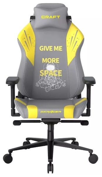 Кресло геймерское DXRacer CRAFT PRO, Grey-Yellow (CRA-PR007-GY-H1) фото