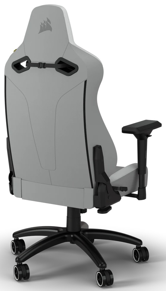 Игровое кресло Corsair TC200 Leatherette - Light Grey/White (CF-9010045-WW) фото