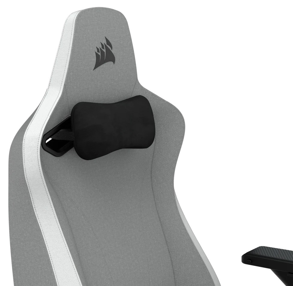 Игровое кресло Corsair TC200 Soft Fabric - Light Grey/White (CF-9010048-WW) фото