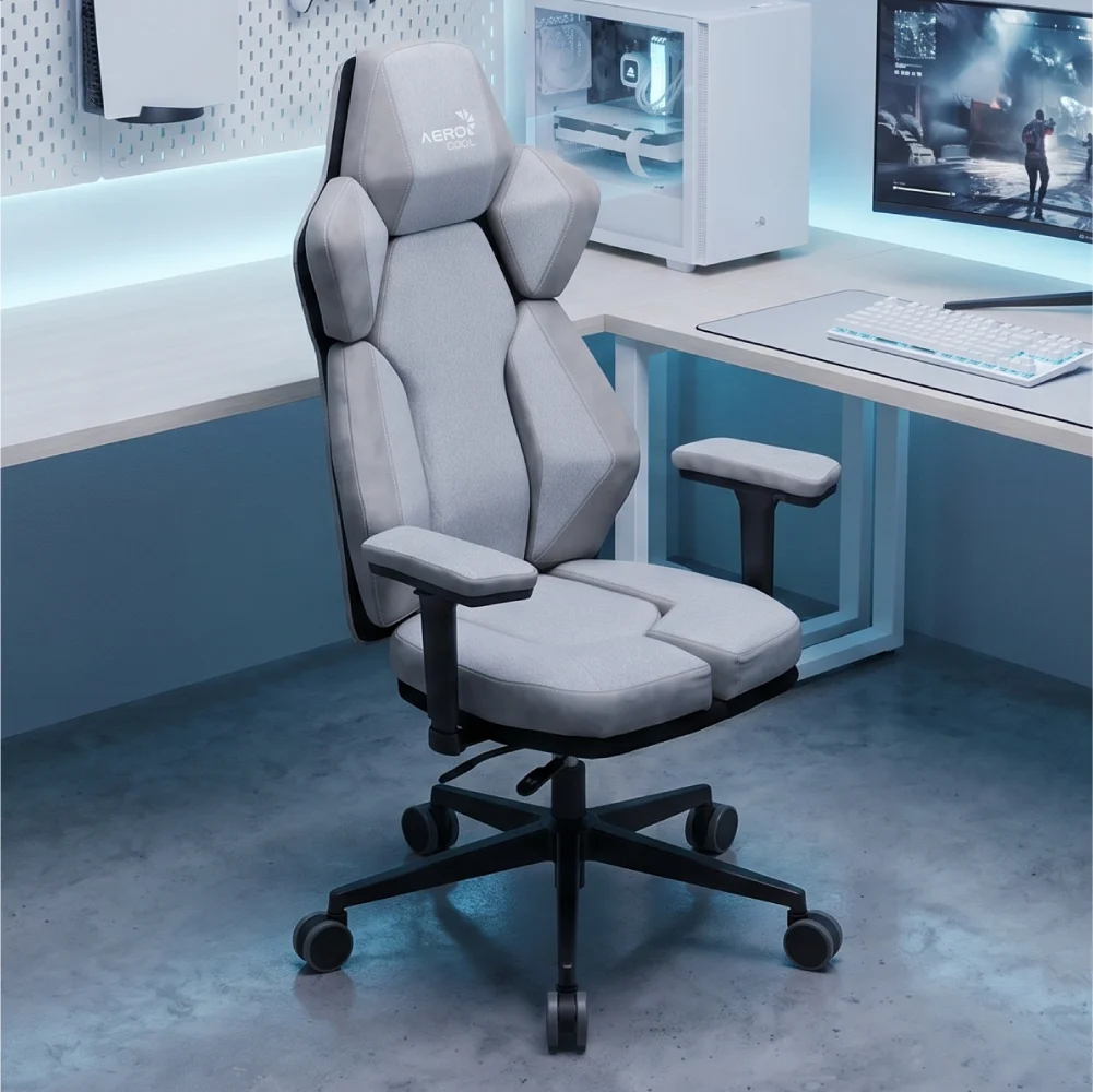 Игровое компьютерное кресло Aerocool XTAL-Loft Air Light Grey (TEGC-2100104.41) фото