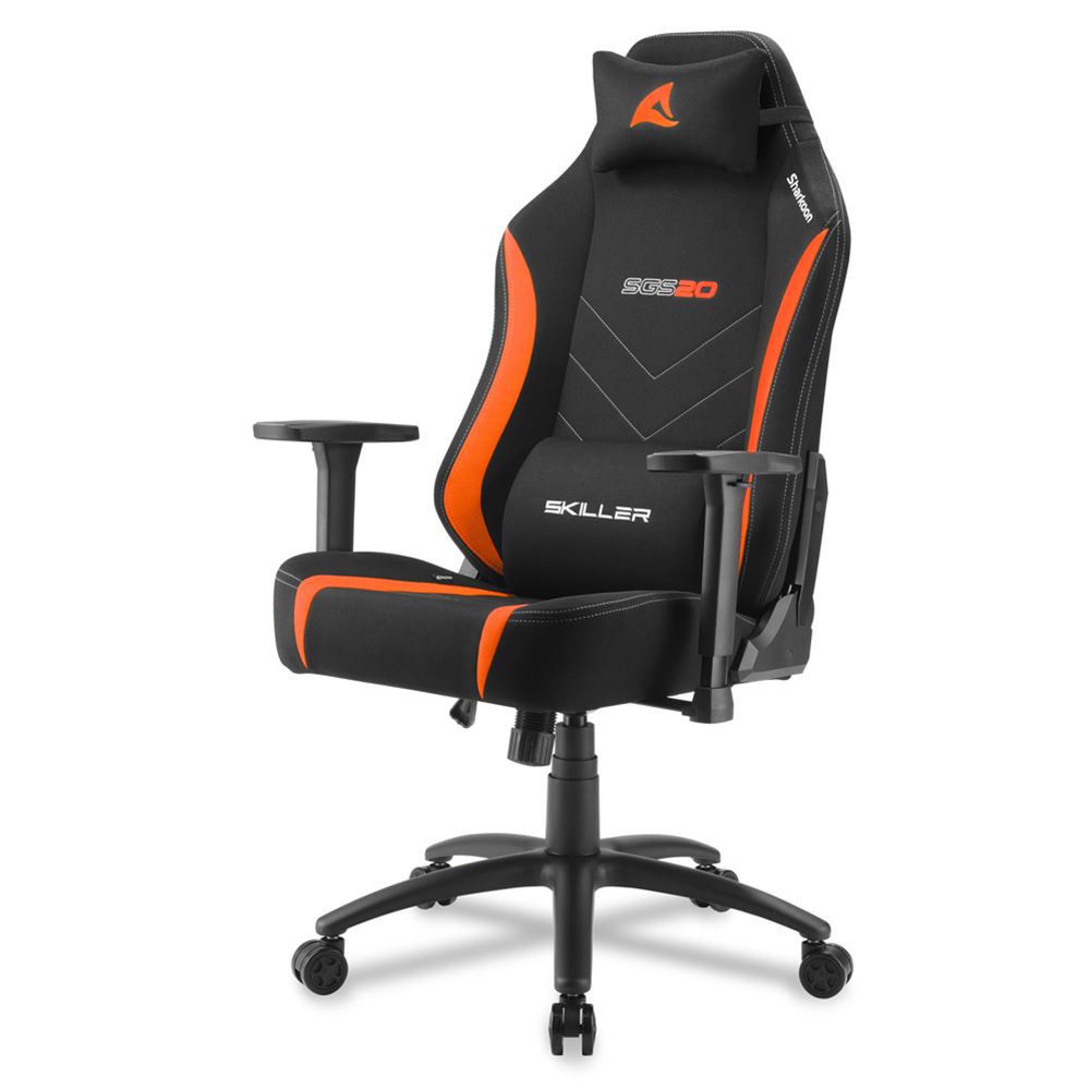 Кресло геймерское Sharkoon Skiller SGS20 Fabric, Black-Orange (SKILLER SGS20 FABRIC/BLACK-O) фото