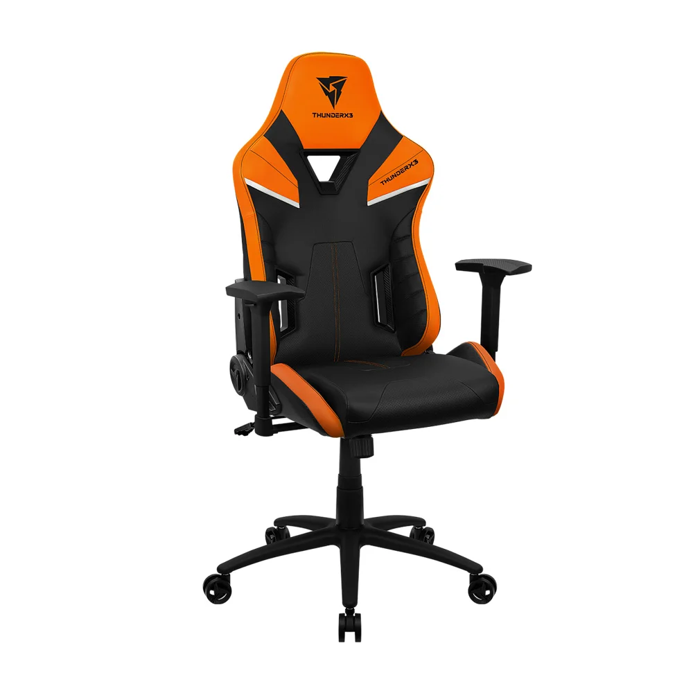 Кресло геймерское ThunderX3 TC5, регулировка высоты, подлокотник, 150 кг, Tiger-Orange (TC5-TIGER ORANGE) фото