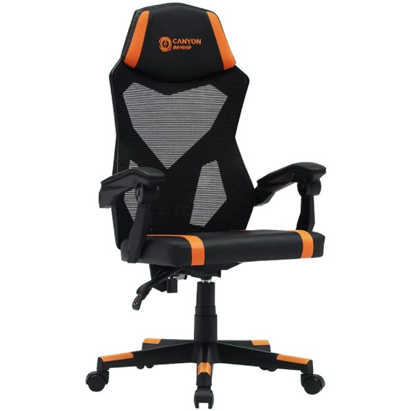 Игровое кресло Canyon Flow Mesh Black Orange (CNE-MCH01) фото