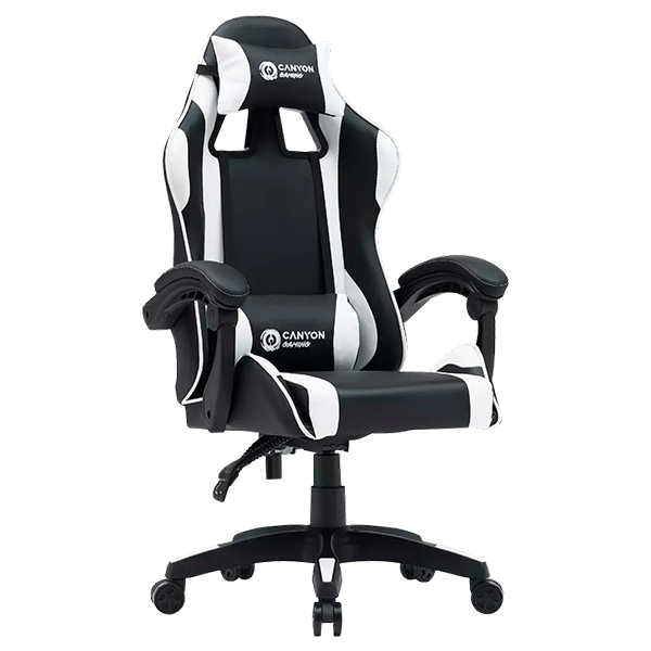 Игровое кресло Canyon Core Black White (CNE-SGCH2W) фото