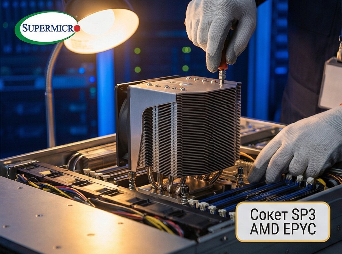 Кулер Supermicro SNK-P0064AP4 Active Cooling Kit for AMD EPYC 7000 (SNK-P0064AP4) фото