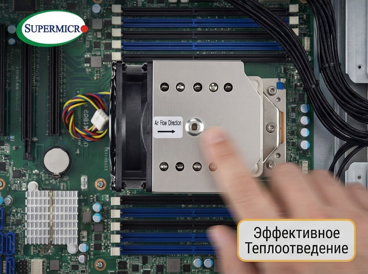 Кулер Supermicro SNK-P0064AP4 Active Cooling Kit for AMD EPYC 7000 (SNK-P0064AP4) фото