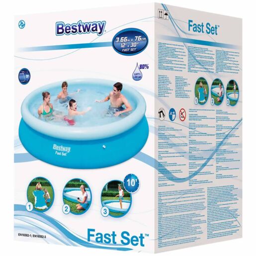 Бассейн надувной Bestway Fast Set (57273) фото