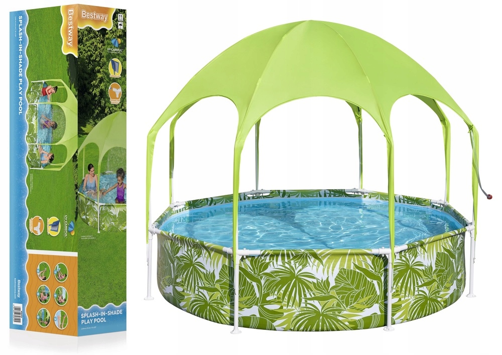 Бассейн каркасный детский Bestway Steel Pro Splash-in-Shade (56432) фото