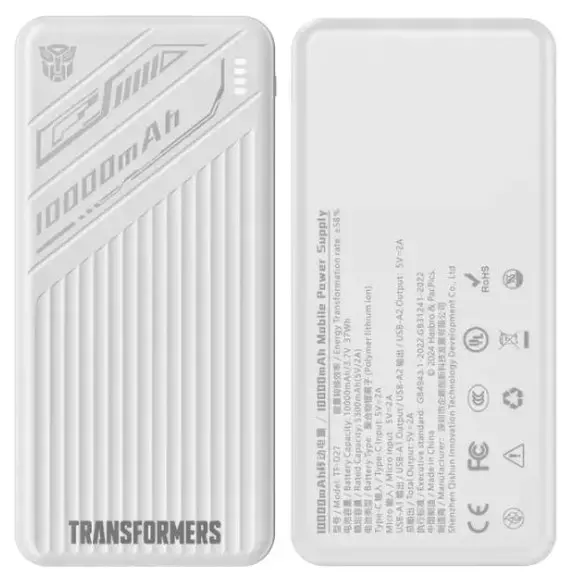 Пауэрбанк Transformers TF-D27, 10000 mAh - White (TF-D27-WH) фото