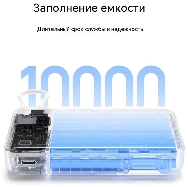 Портативный внешний аккумулятор Xiaomi Magnetic Power Bank 10000 with Built-in Stand - Purple (WPB1007Z) (WPB1007Z-PUR) фото