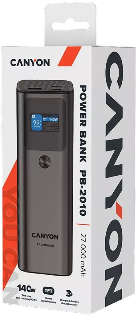 Внешний аккумулятор Canyon OnPower 2010 - Dark Grey (CNE-CPB2010DG) фото