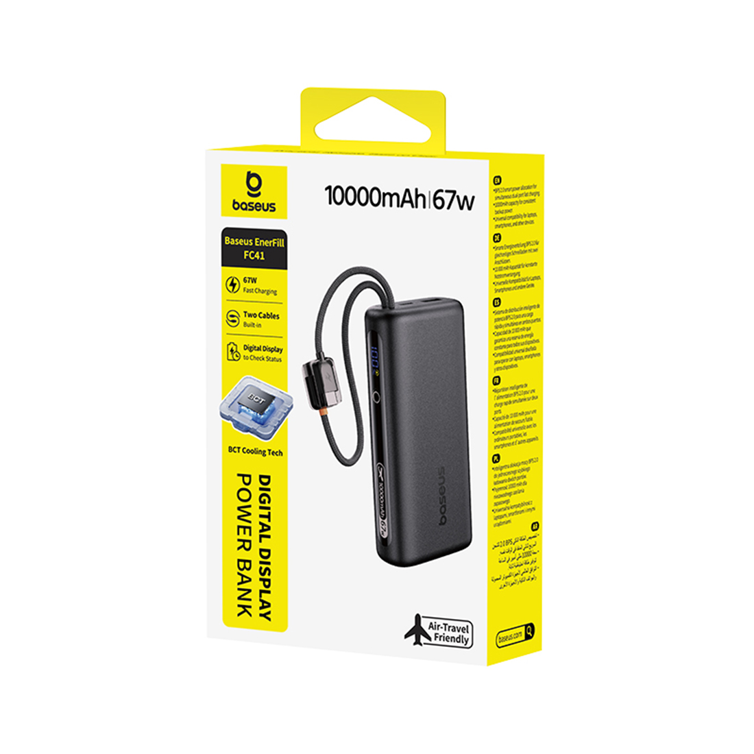 Портативный внешний аккумулятор Baseus EnerFill FC41 10000mAh 67W, Cosmic Black (E0028P00) фото