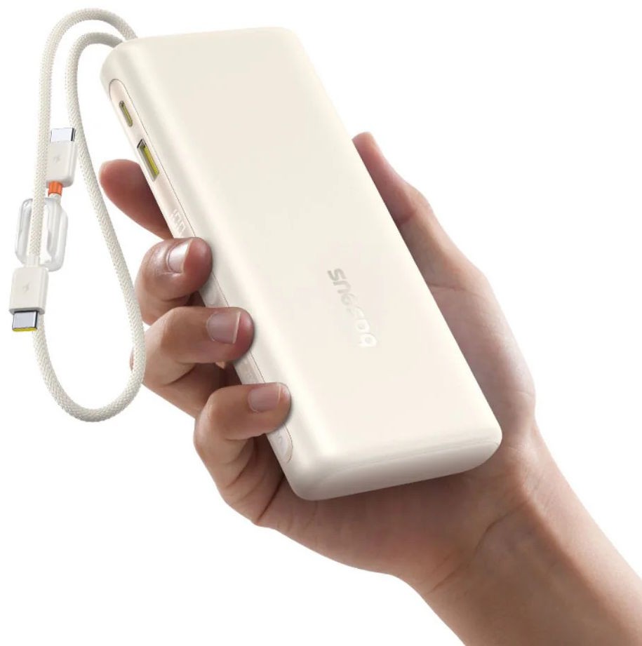 Портативный внешний аккумулятор Baseus EnerFill FC41 10000mAh 67W, Off-White (E0028P01) фото