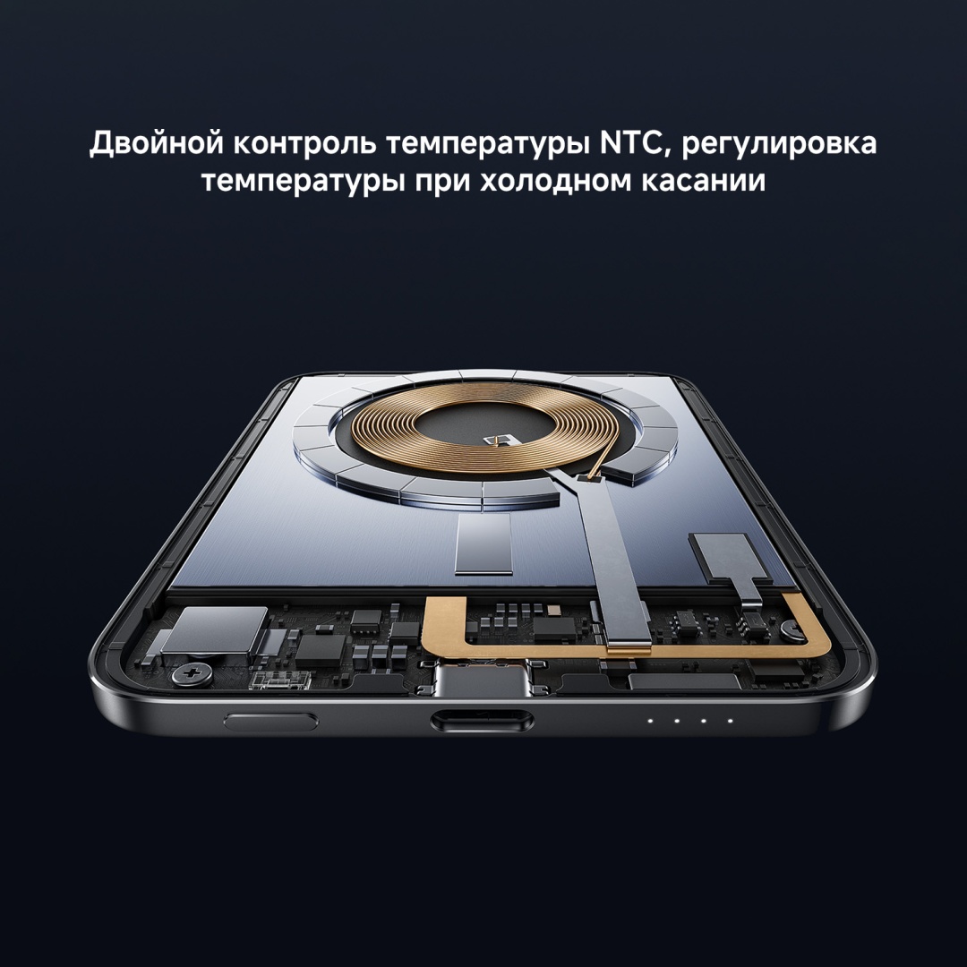Портативный внешний аккумулятор Xiaomi UltraThin Magnetic Power Bank 5000 15W - Graphite Black (MDY-20-EB-BK) фото