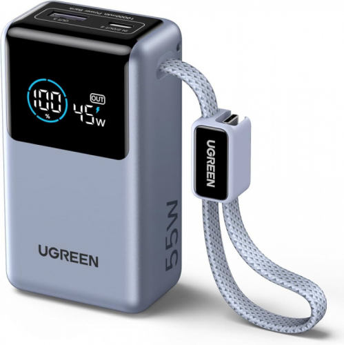 Мобильный аккумулятор Power Bank UGREEN, 10000mAh, голубой, PB727 (75701B) фото