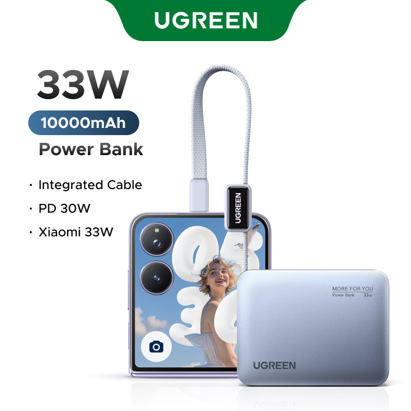 Мобильный аккумулятор UGREEN Power Bank, 10000mAh, 33W, 2С, PB584 (75173B) фото