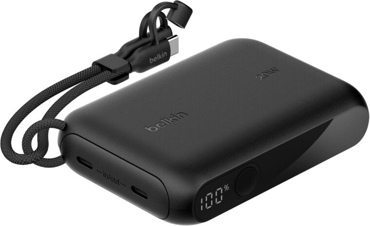 Портативный внешний аккумулятор Belkin 10k PD20W Power Bank with Display, Black (BPB027HQBK) фото