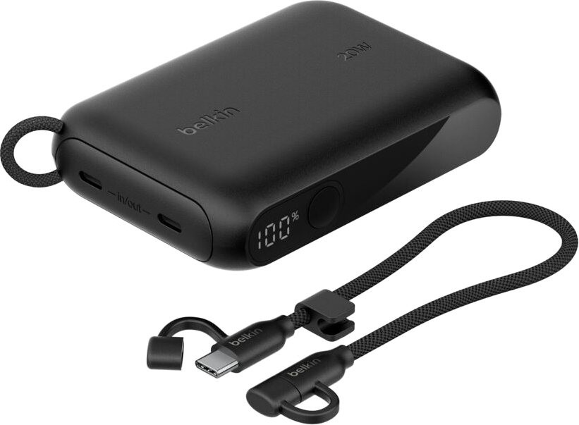Портативный внешний аккумулятор Belkin 10k PD20W Power Bank with Display, Black (BPB027HQBK) фото