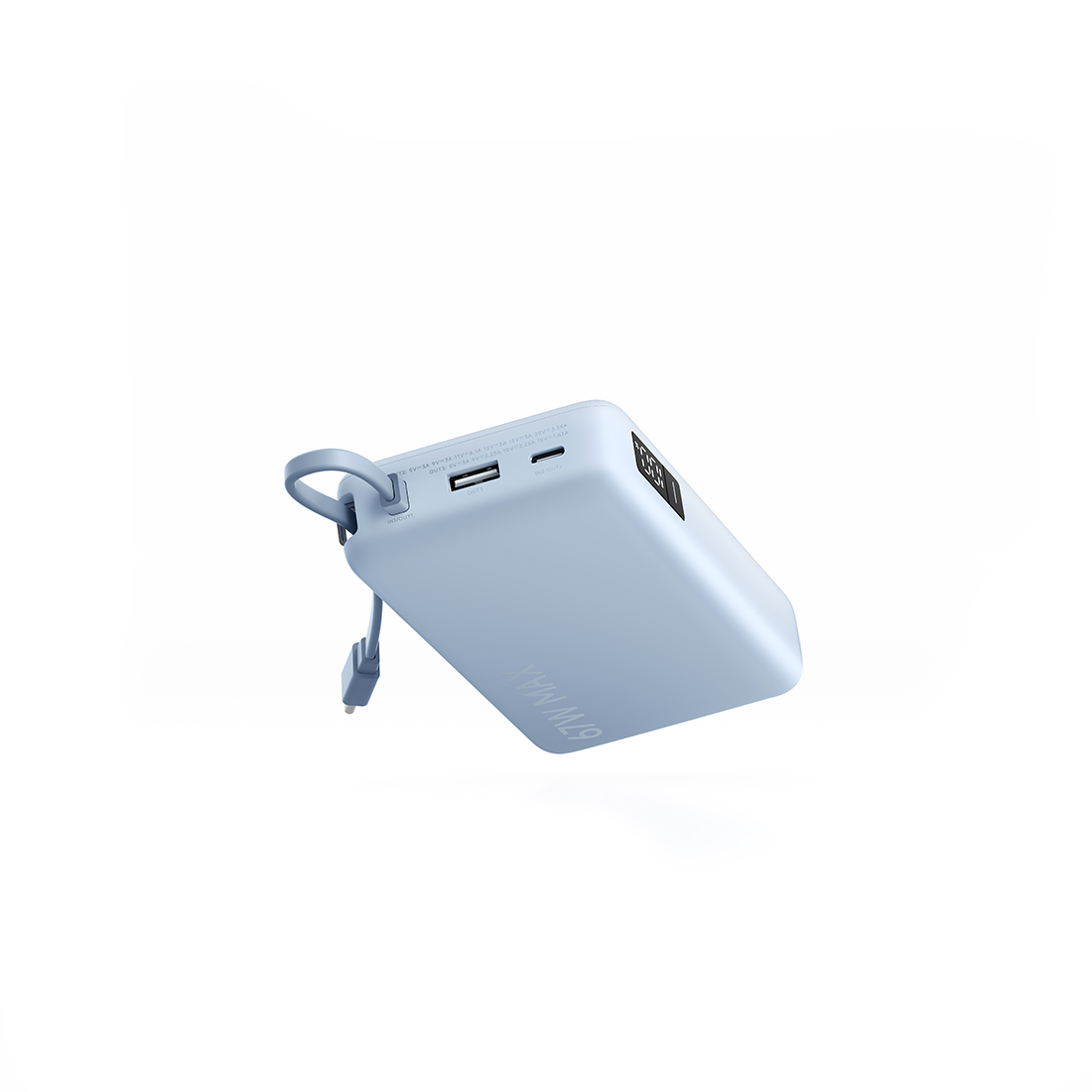 Портативный внешний аккумулятор Xiaomi 67W Power Bank 10000 (Integrated Cable) Ice Blue (PB1067) фото