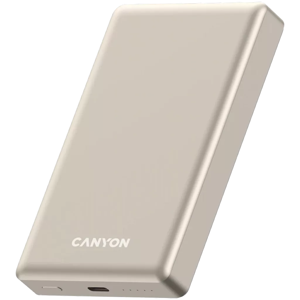 Powerbank CANYON 10000mAh OnPower 510 slim Magsafe PD20W Beige (CNS-CPB510BE) фото