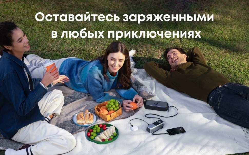 Портативный внешний аккумулятор Anker 25000mAh - Черный (A1695H11) фото