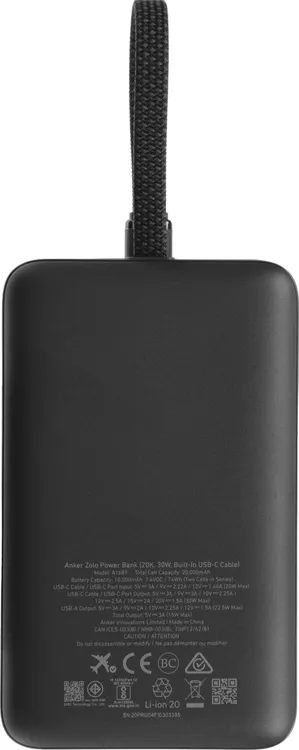 Портативный внешний аккумулятор Anker 20000mAh - Черный (A1689H11) фото