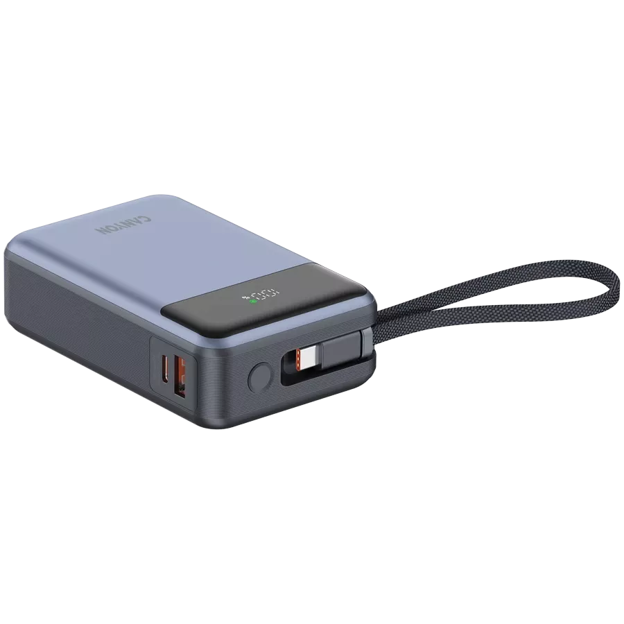 Power bank CANYON OnPower 600 built-in cable 20000 mAh PD65W Dark Grey (CNS-CPB600DG) фото