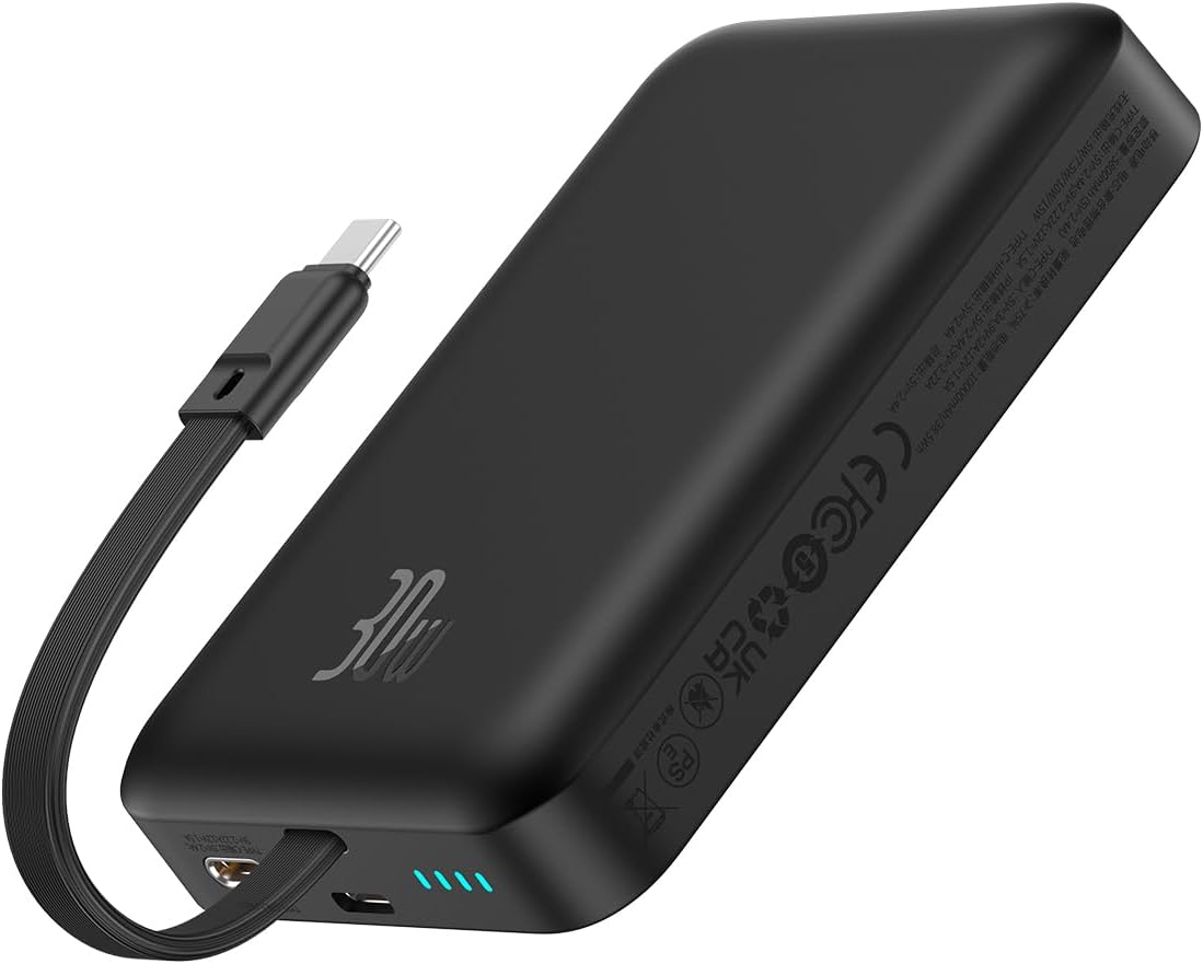 Портативный внешний аккумулятор Baseus Magnetic Mini, 10000mAh 30W - Black (P1002210B113-00) фото
