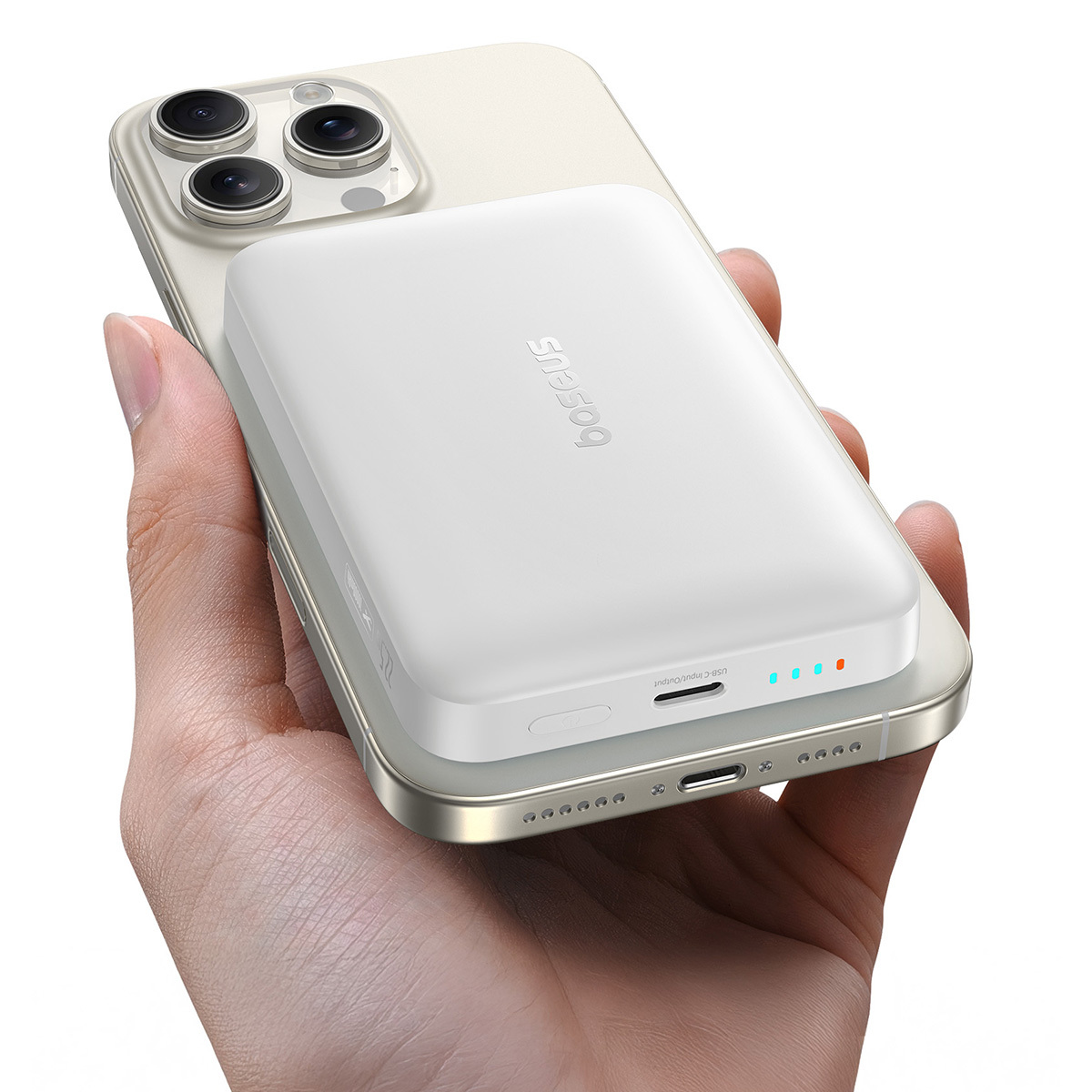 Портативный внешний аккумулятор Baseus EnerFill FM11 Ultra-Mini, 10000mAh 22.5W - White (P1008210E213-00) фото