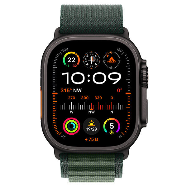 Смарт часы Apple Watch Ultra 2 2024 GPS + Cellular 49mm Black Titanium Case with Dark Green Alpine Loop - Large,Model A2986 (MX4T3GK/A) фото